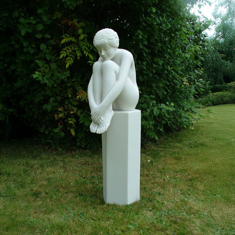 5060235331725 1 Enigma Marble Resin Sophia On Column Garden Statue.jpg